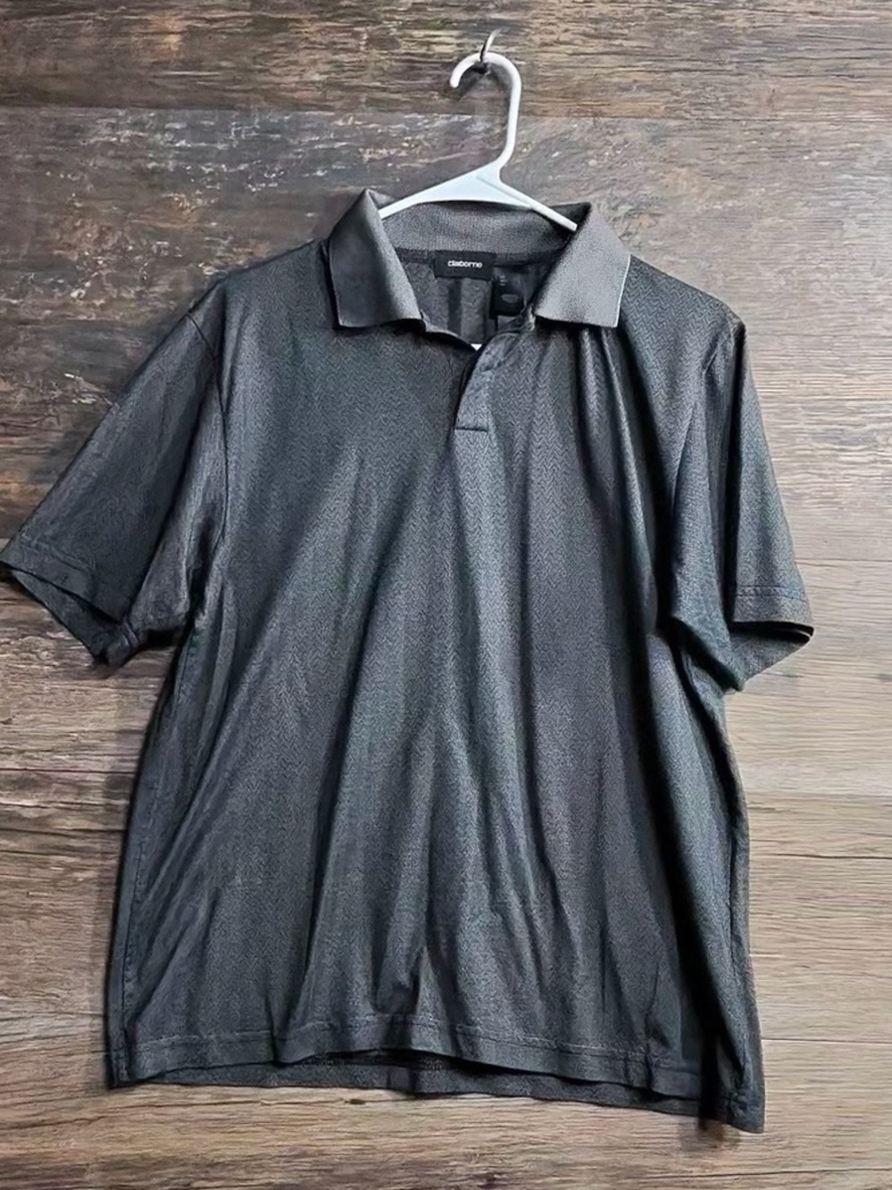 Claiborne Men's Gray Short-Sleeve Polo